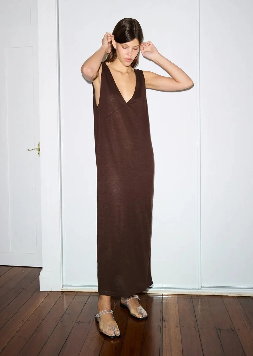 the soft tank dress - chocolate