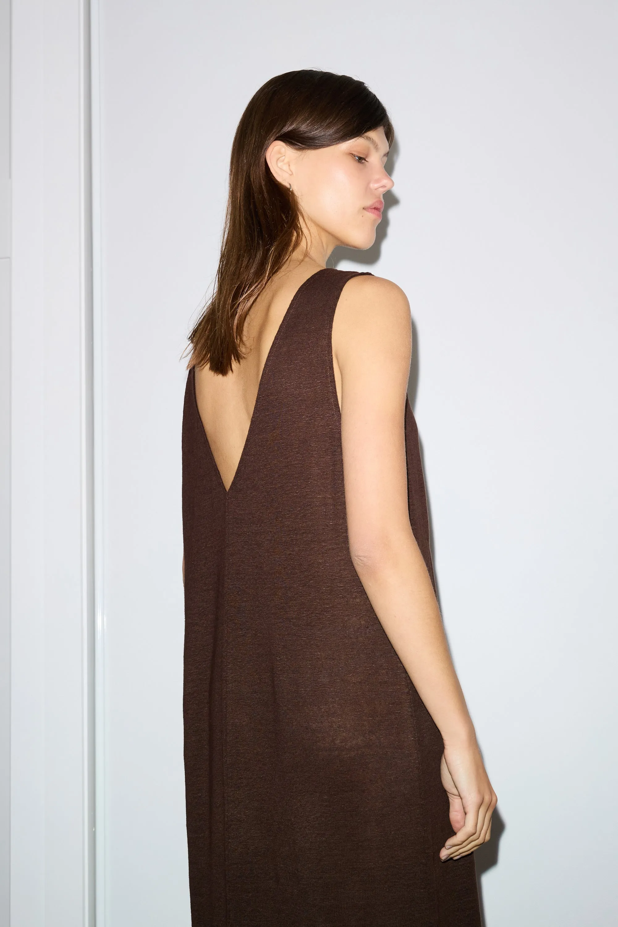 the soft tank dress - chocolate