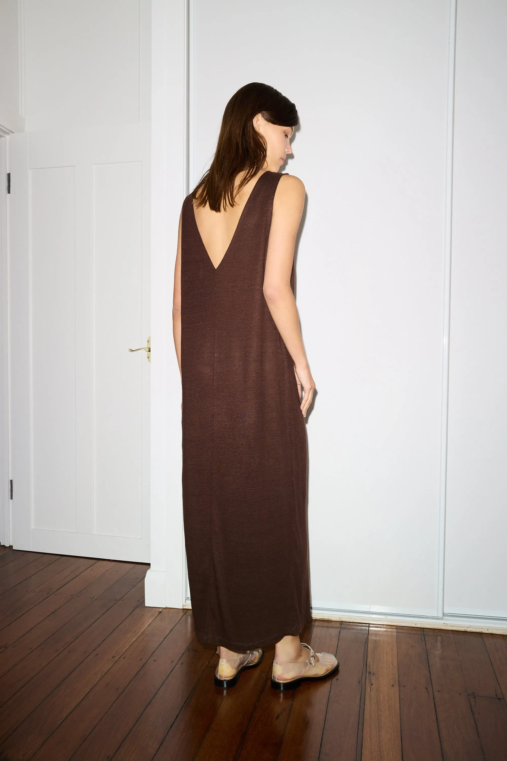 the soft tank dress - chocolate