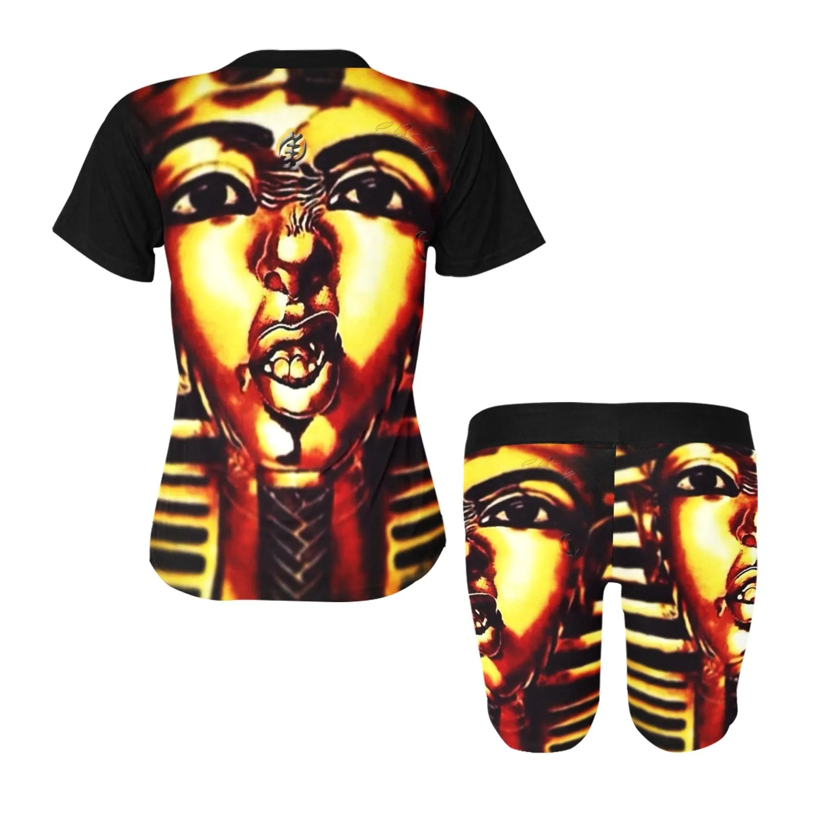 THUG PHARAOH Women's Short Yoga Set