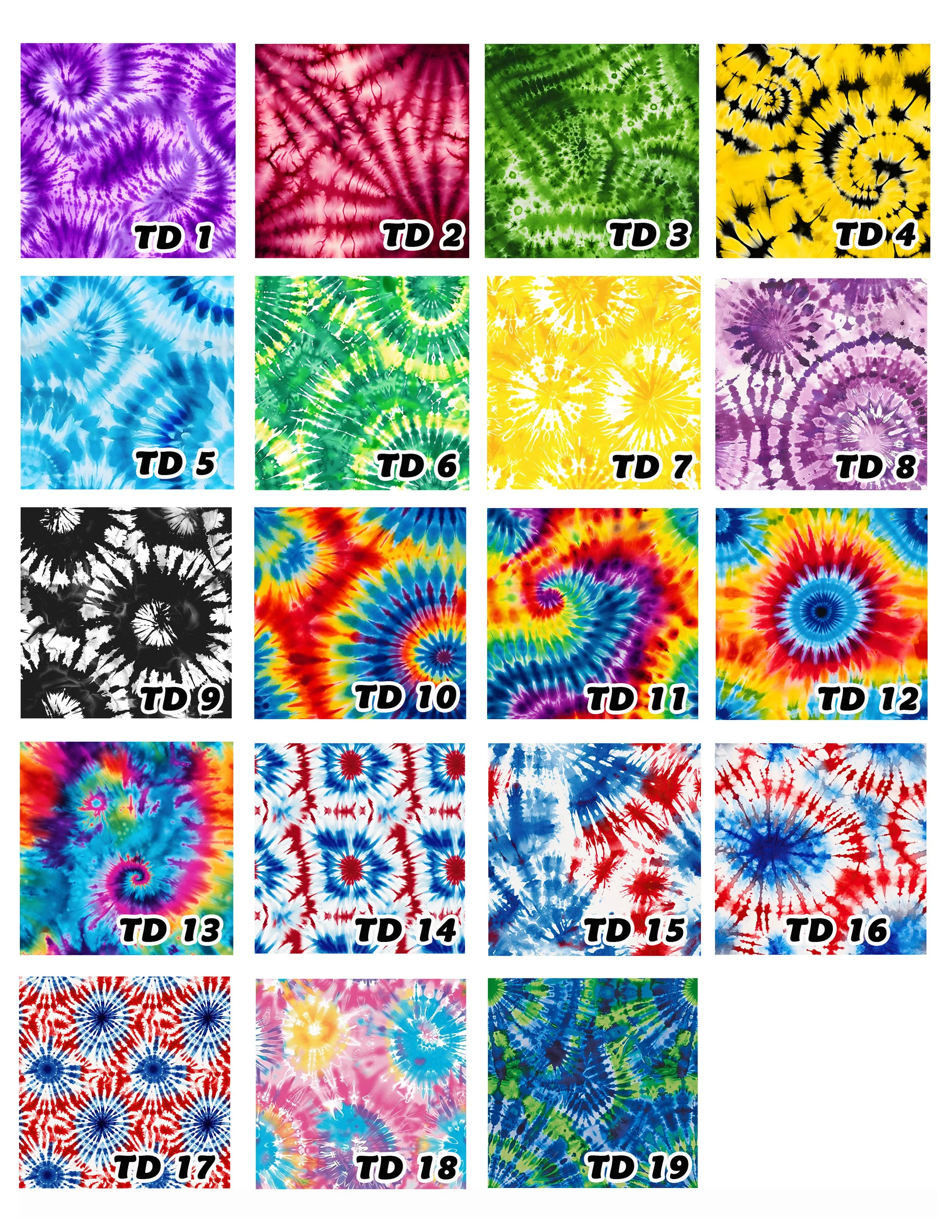 Tie Dye Designs,  6 pcs Bathroom Accessories Set