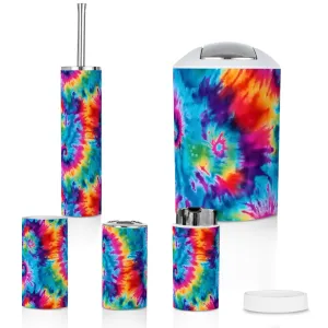 Tie Dye Designs,  6 pcs Bathroom Accessories Set
