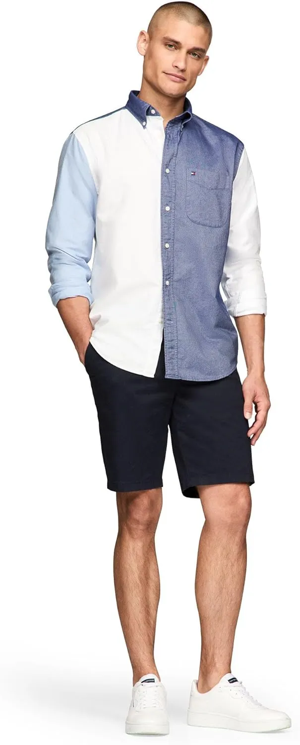 Tommy Hilfiger Long Sleeve Oxford Regular Fit, Men's Button Down Shirts, Also Available in Big and Tall