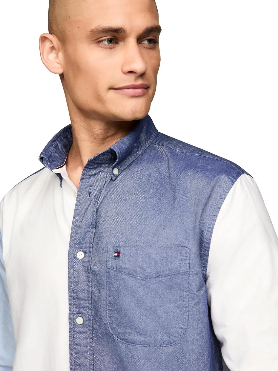 Tommy Hilfiger Long Sleeve Oxford Regular Fit, Men's Button Down Shirts, Also Available in Big and Tall