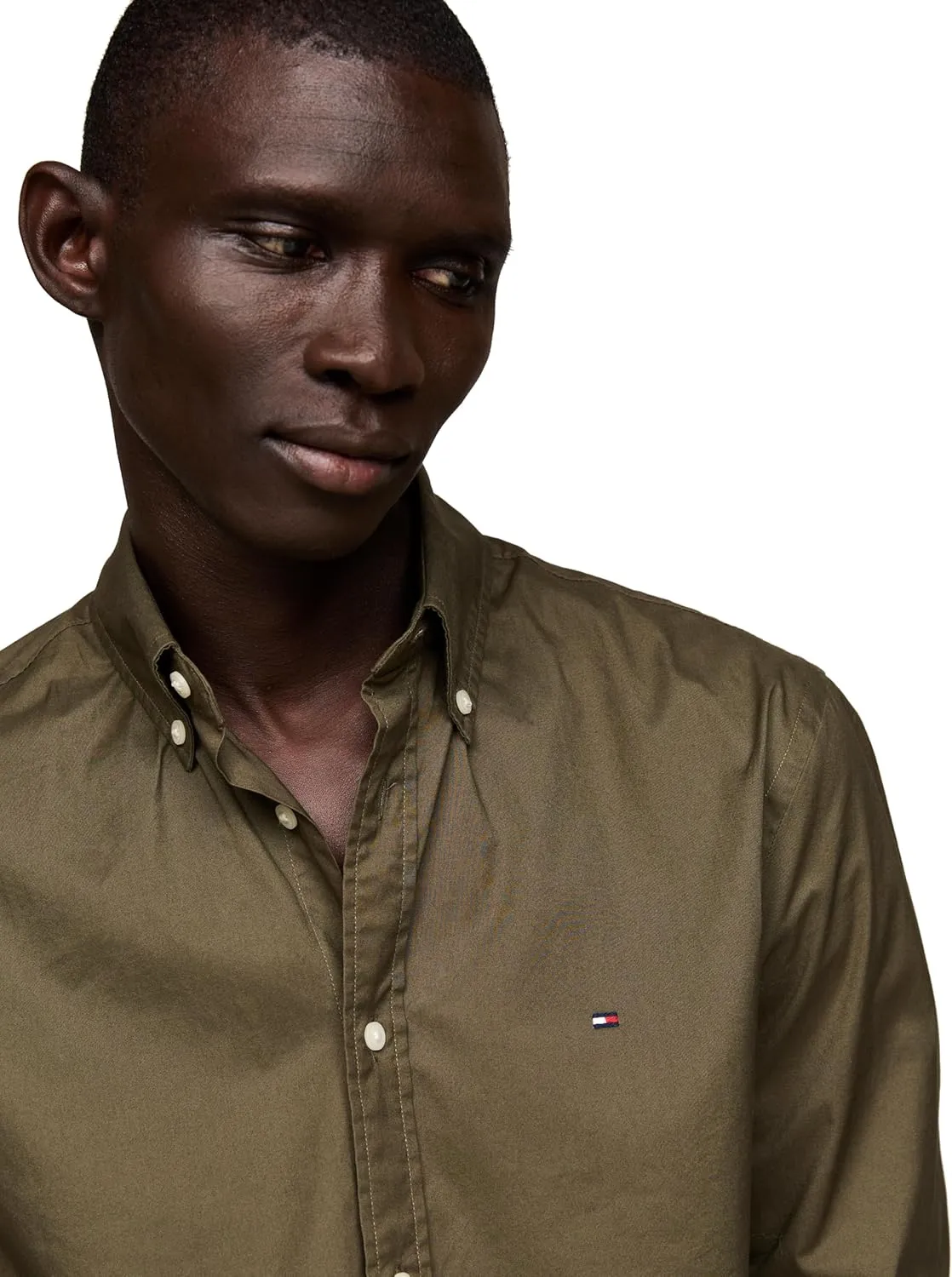 Tommy Hilfiger Long Sleeve Poplin Regular Fit, Men's Button Down Shirts, Also Available in Big and Tall