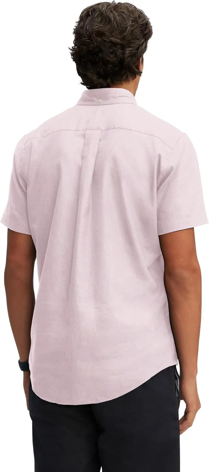 Tommy Hilfiger Men's Short Sleeve Casual Linen Button Down Shirts