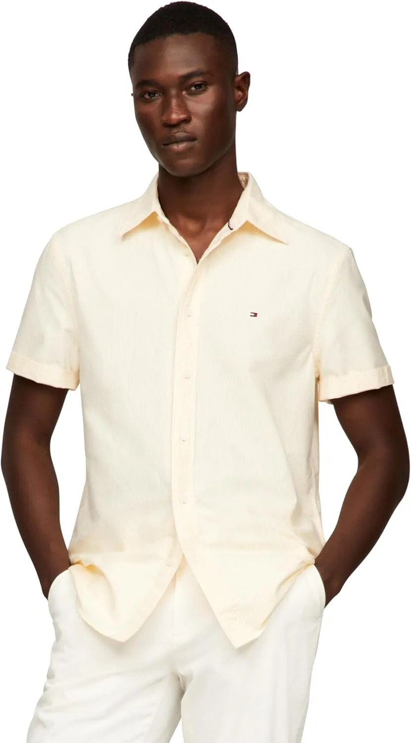 Tommy Hilfiger Short Sleeve Oxford Regular Fit, Men's Button Down Shirts