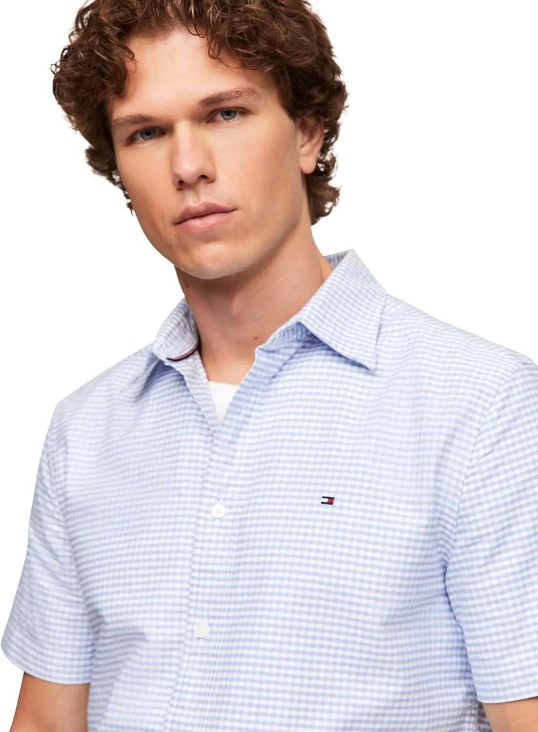 Tommy Hilfiger Short Sleeve Oxford Regular Fit, Men's Button Down Shirts