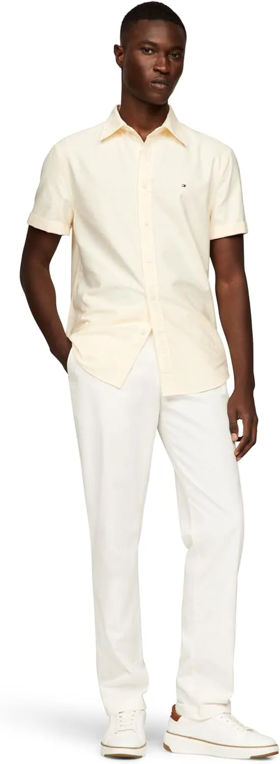 Tommy Hilfiger Short Sleeve Oxford Regular Fit, Men's Button Down Shirts