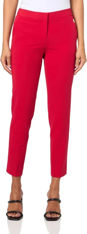 Tommy Hilfiger Women's Suits Sloane Slim-Leg Ankle Pants, Scarlet, 14
