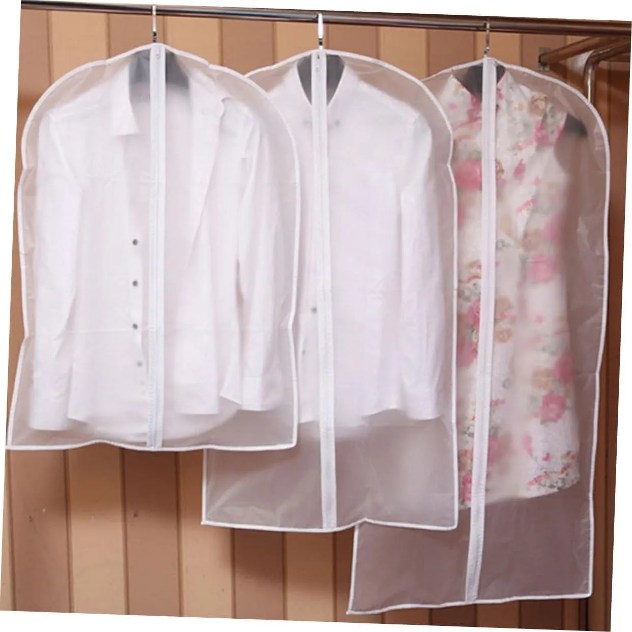Transparent Peva Clothes Cover Xxl Clear Plastic Garment Bag Water Storage for Suits Shirts Coats and More