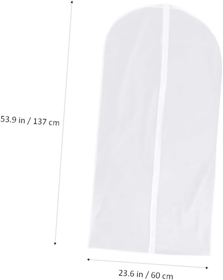 Transparent Peva Clothes Cover Xxl Clear Plastic Garment Bag Water Storage for Suits Shirts Coats and More
