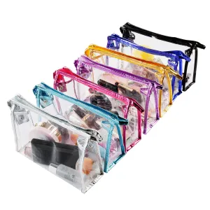 Transparent Waterproof Cosmetic Bag, Piece Transparent Portable Travel Toiletry Bag