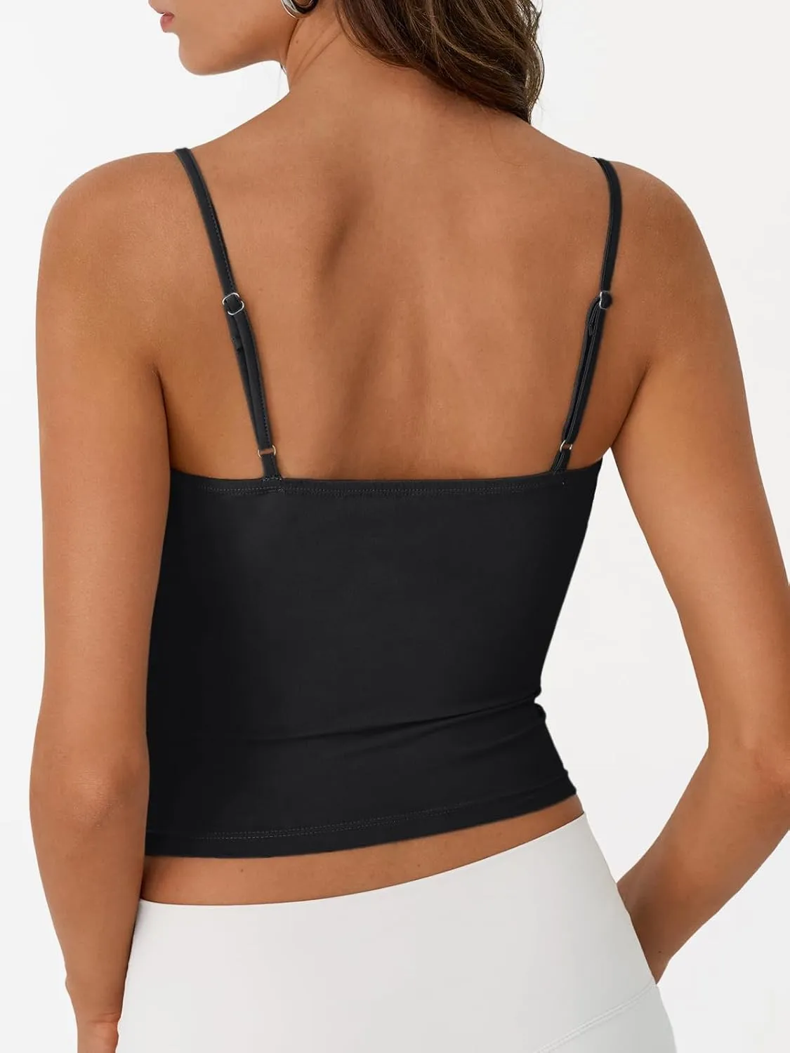 Trendy Queen Womens Summer Tank Tops Double Lined Going Out Teen Girls Y2k Sleeveless Backless 2025 Workout Cami Adjustable