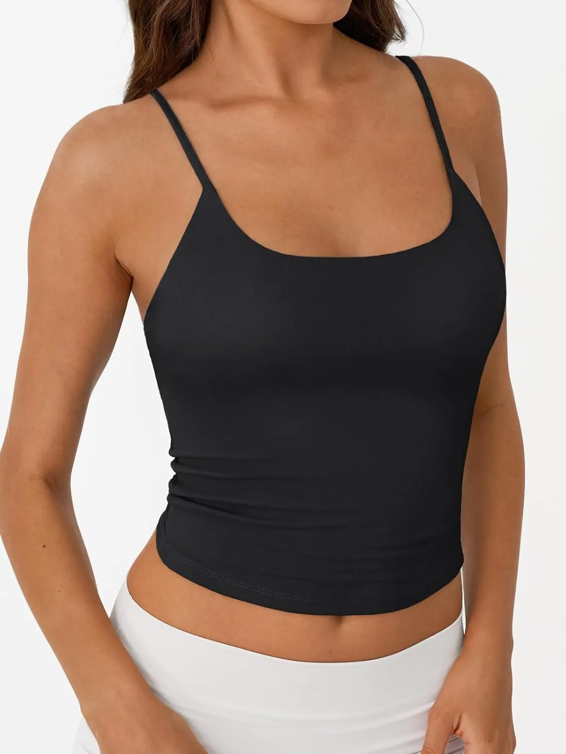 Trendy Queen Womens Summer Tank Tops Double Lined Going Out Teen Girls Y2k Sleeveless Backless 2025 Workout Cami Adjustable