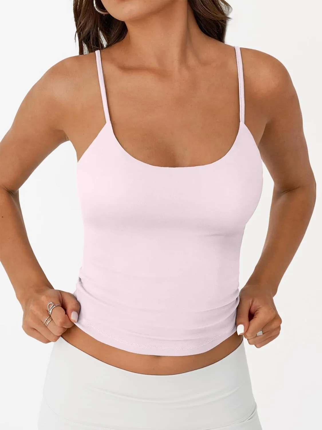 Trendy Queen Womens Summer Tank Tops Double Lined Going Out Teen Girls Y2k Sleeveless Backless 2025 Workout Cami Adjustable