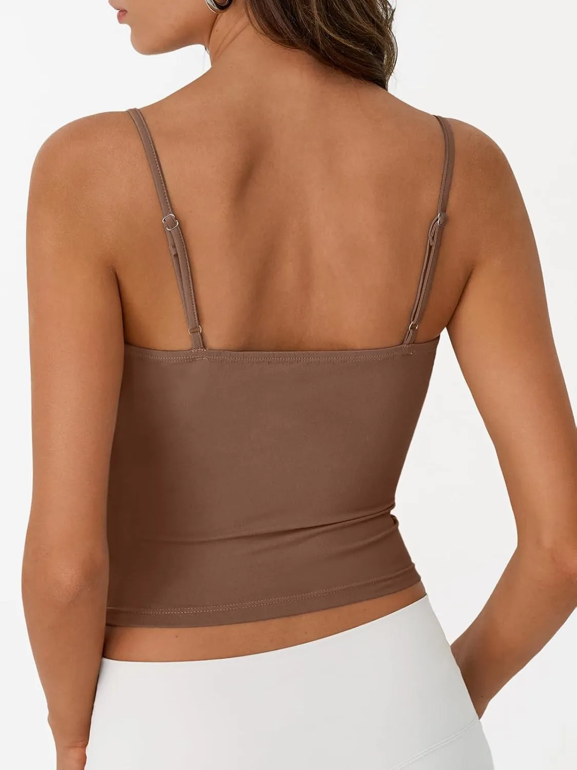 Trendy Queen Womens Summer Tank Tops Double Lined Going Out Teen Girls Y2k Sleeveless Backless 2025 Workout Cami Adjustable