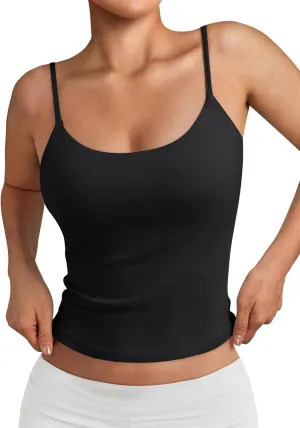 Trendy Queen Womens Summer Tank Tops Double Lined Going Out Teen Girls Y2k Sleeveless Backless 2025 Workout Cami Adjustable