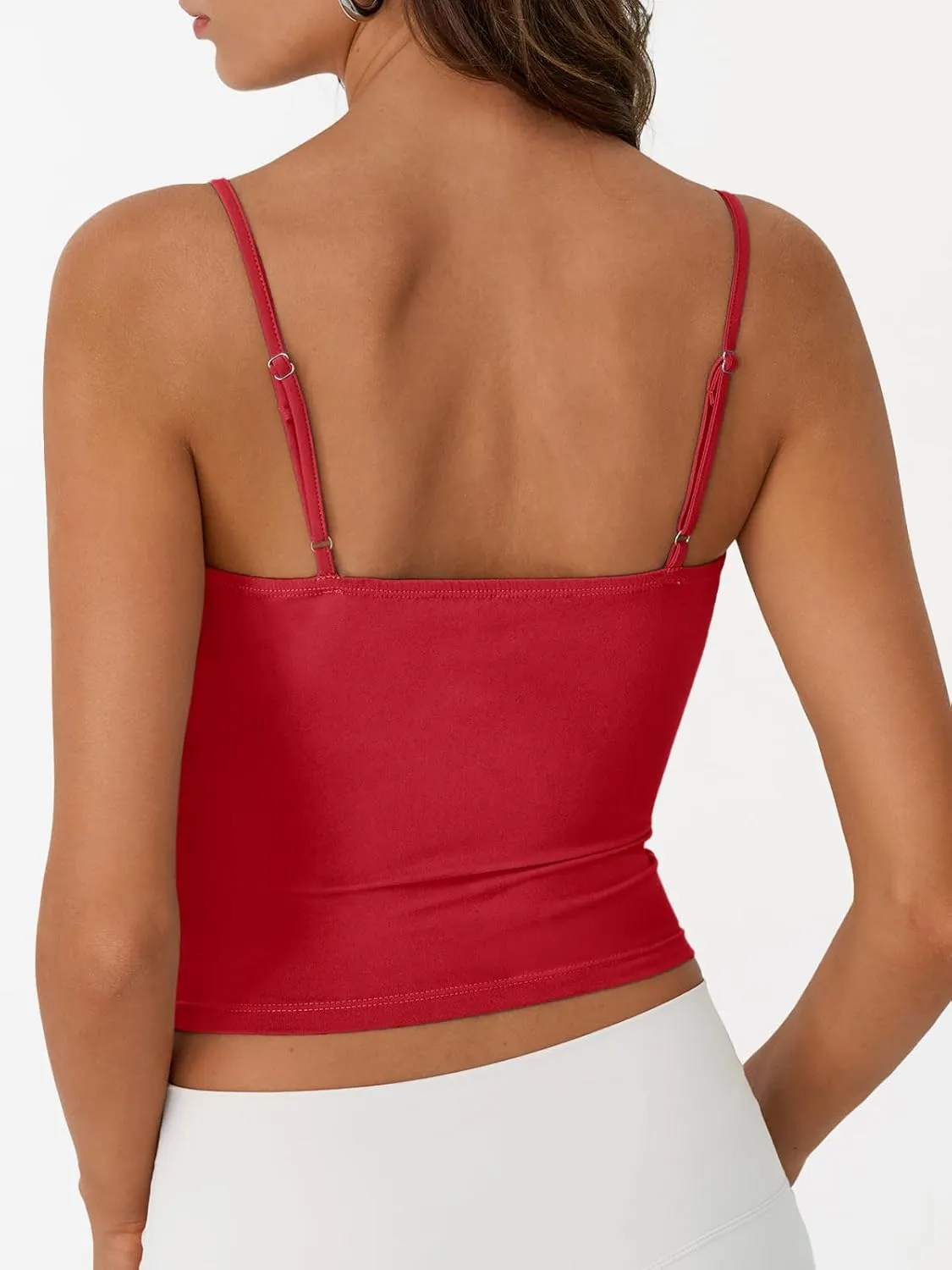 Trendy Queen Womens Summer Tank Tops Double Lined Going Out Teen Girls Y2k Sleeveless Backless 2025 Workout Cami Adjustable