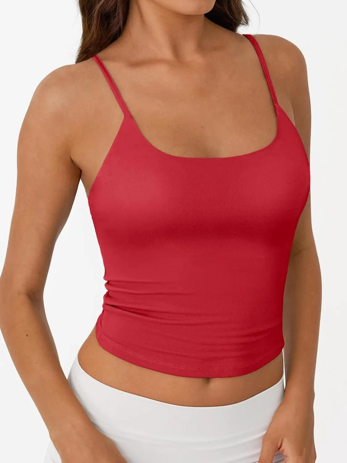 Trendy Queen Womens Summer Tank Tops Double Lined Going Out Teen Girls Y2k Sleeveless Backless 2025 Workout Cami Adjustable