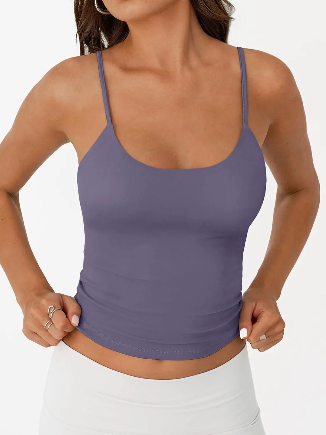 Trendy Queen Womens Summer Tank Tops Double Lined Going Out Teen Girls Y2k Sleeveless Backless 2025 Workout Cami Adjustable