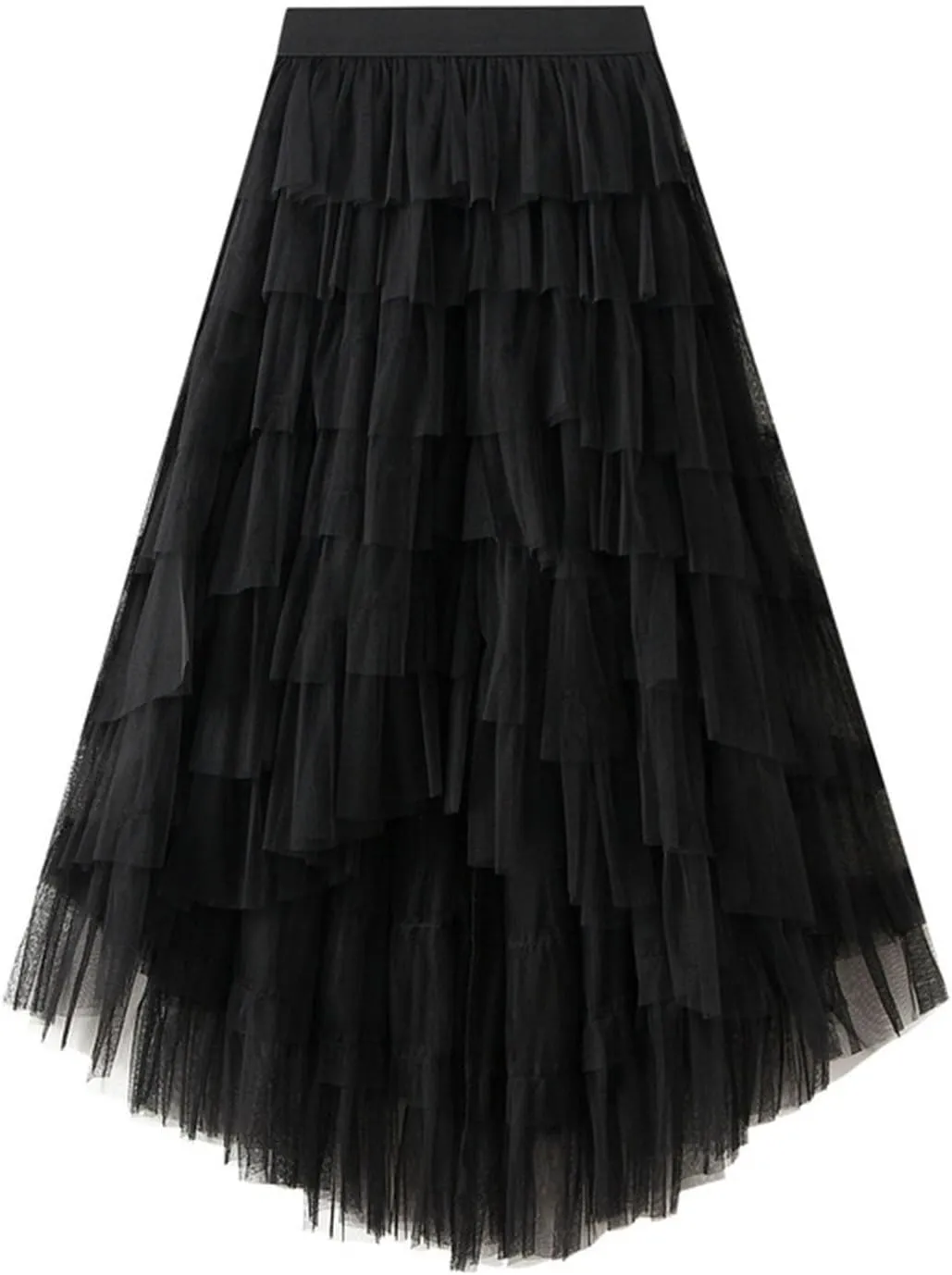 Tulle Skirt for Women High Waist Skirt Elegant Flared A Line Midi Skirt Casual Mesh Pleated Prom Wedding Cocktail Party Skirt