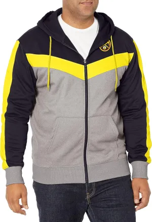 Ultra Game Adult's NBA Official Contrast Back Cut Full Zip Hoodie Sweatshirt