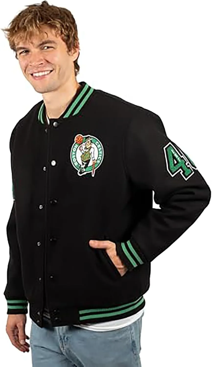 Ultra Game Men's NBA Official Game Time Varsity Jacket