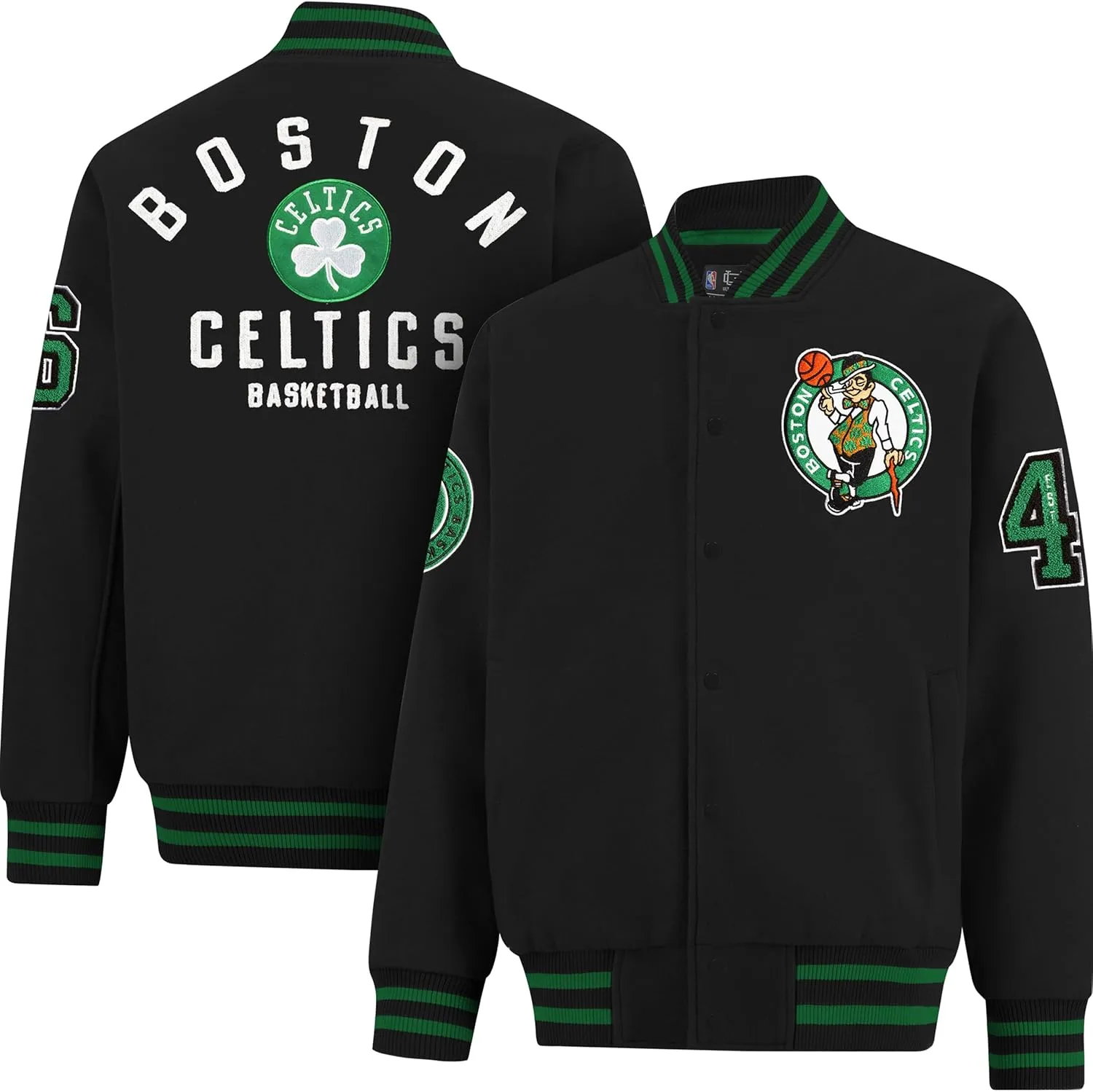 Ultra Game Men's NBA Official Game Time Varsity Jacket