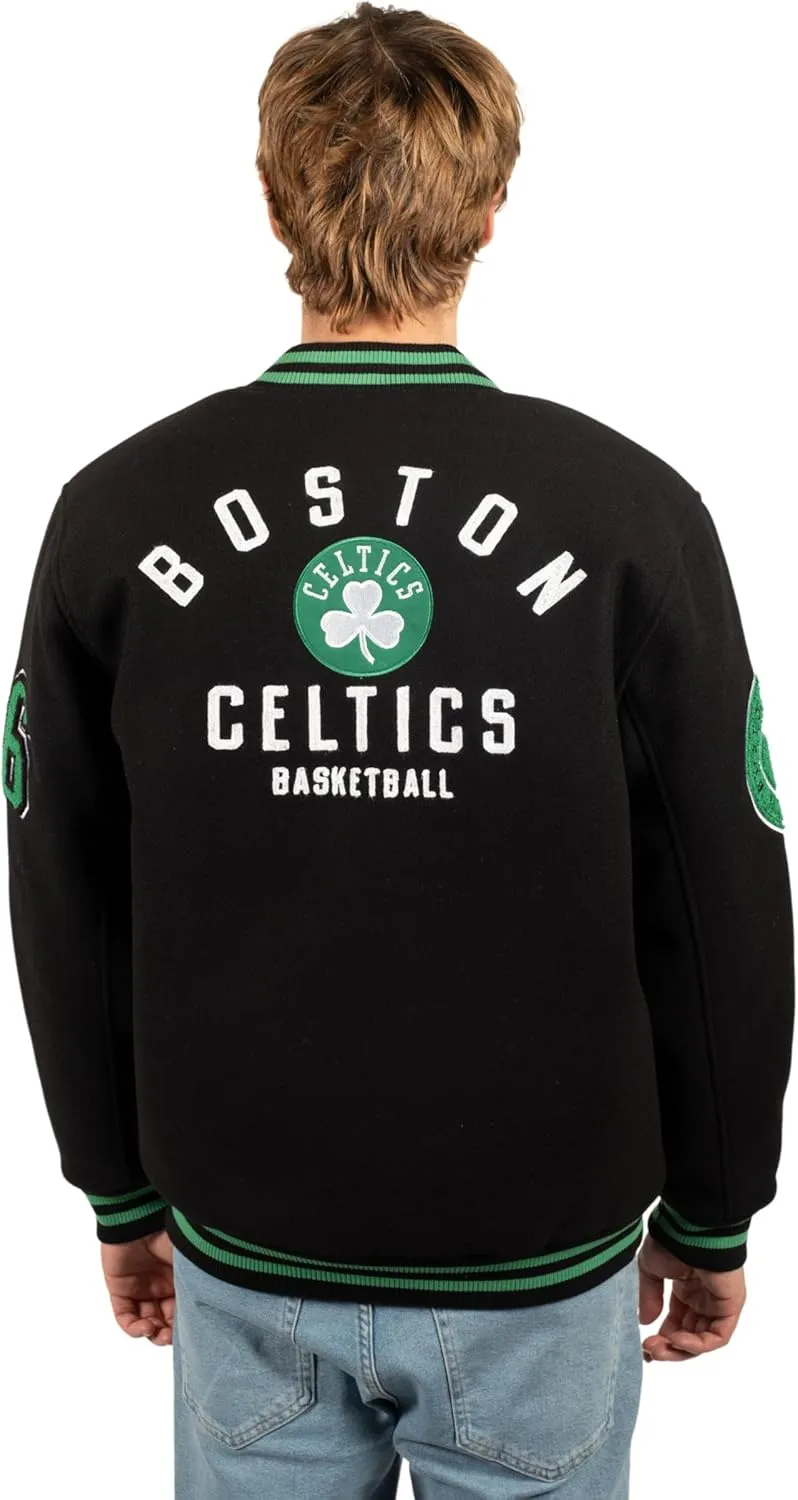 Ultra Game Men's NBA Official Game Time Varsity Jacket