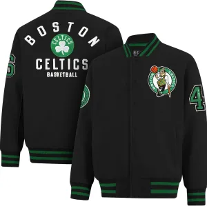 Ultra Game Men's NBA Official Game Time Varsity Jacket
