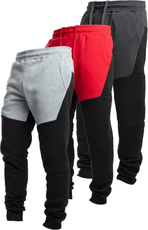 Ultra Performance 3 Pack Fleece Active Tech Joggers for Men, Mens Sweatpants with Zipper Pockets