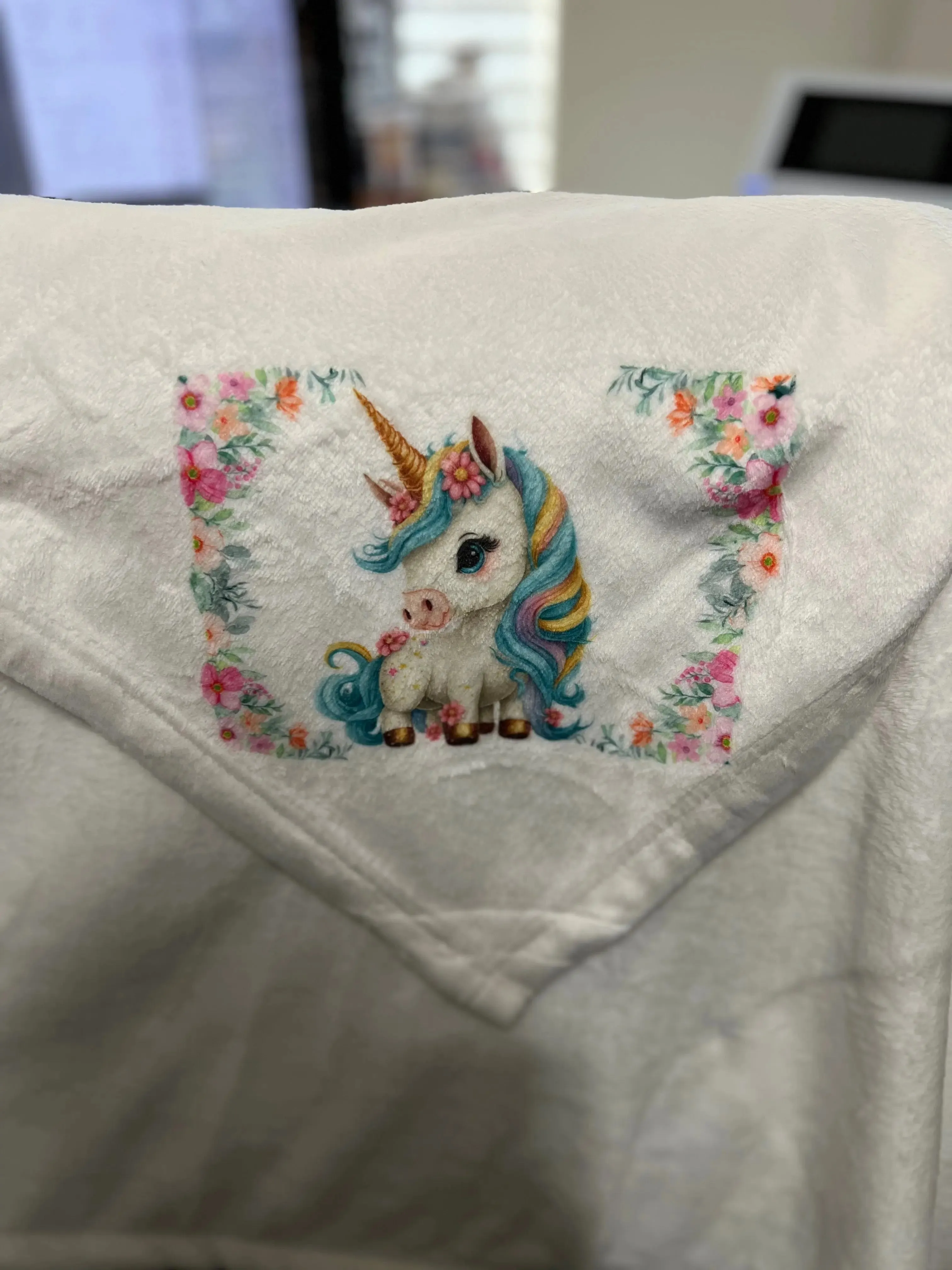 Unicorn Throw and Sippy Cup Gift Set