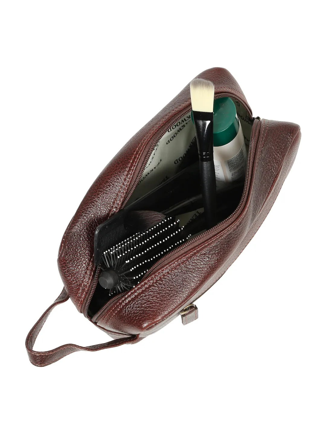 Unisex Leather Travel Toiletry Kit