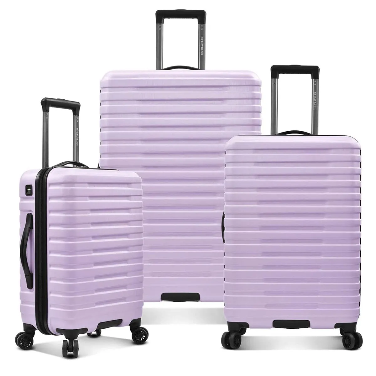 U.S. Traveler Boren Hardside Spinner Luggage With Aluminum Handle, 3-Piece Set