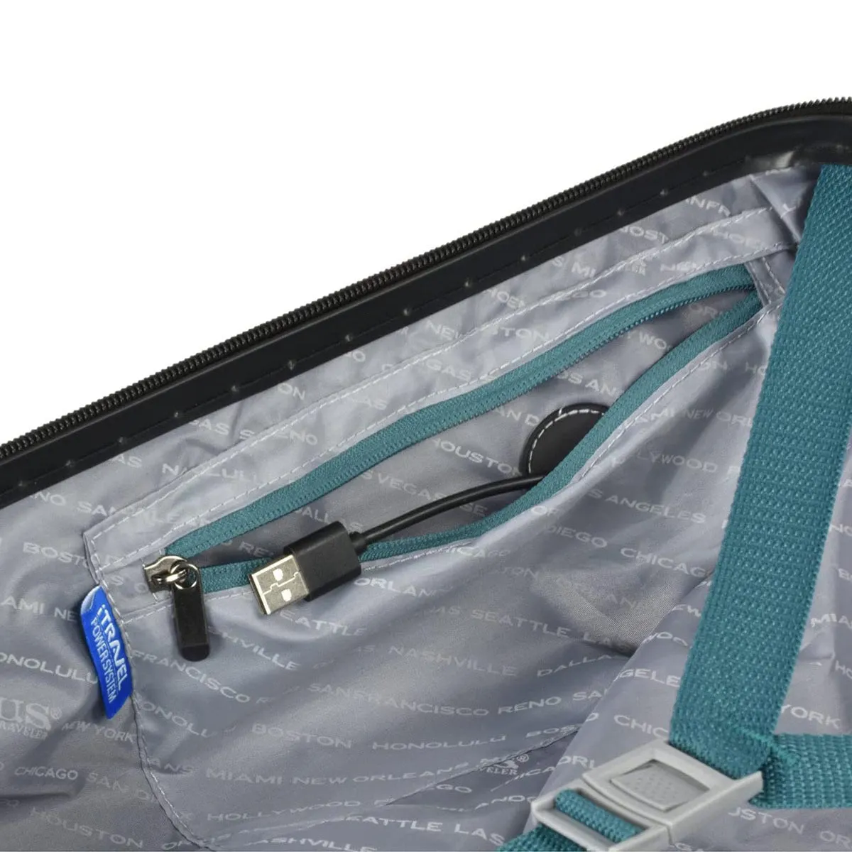 U.S. Traveler Boren Hardside Spinner Luggage With Aluminum Handle, 3-Piece Set