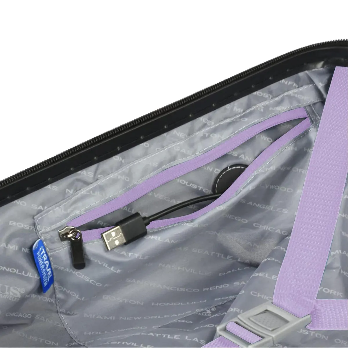 U.S. Traveler Boren Hardside Spinner Luggage With Aluminum Handle, 3-Piece Set