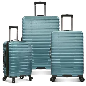 U.S. Traveler Boren Hardside Spinner Luggage With Aluminum Handle, 3-Piece Set