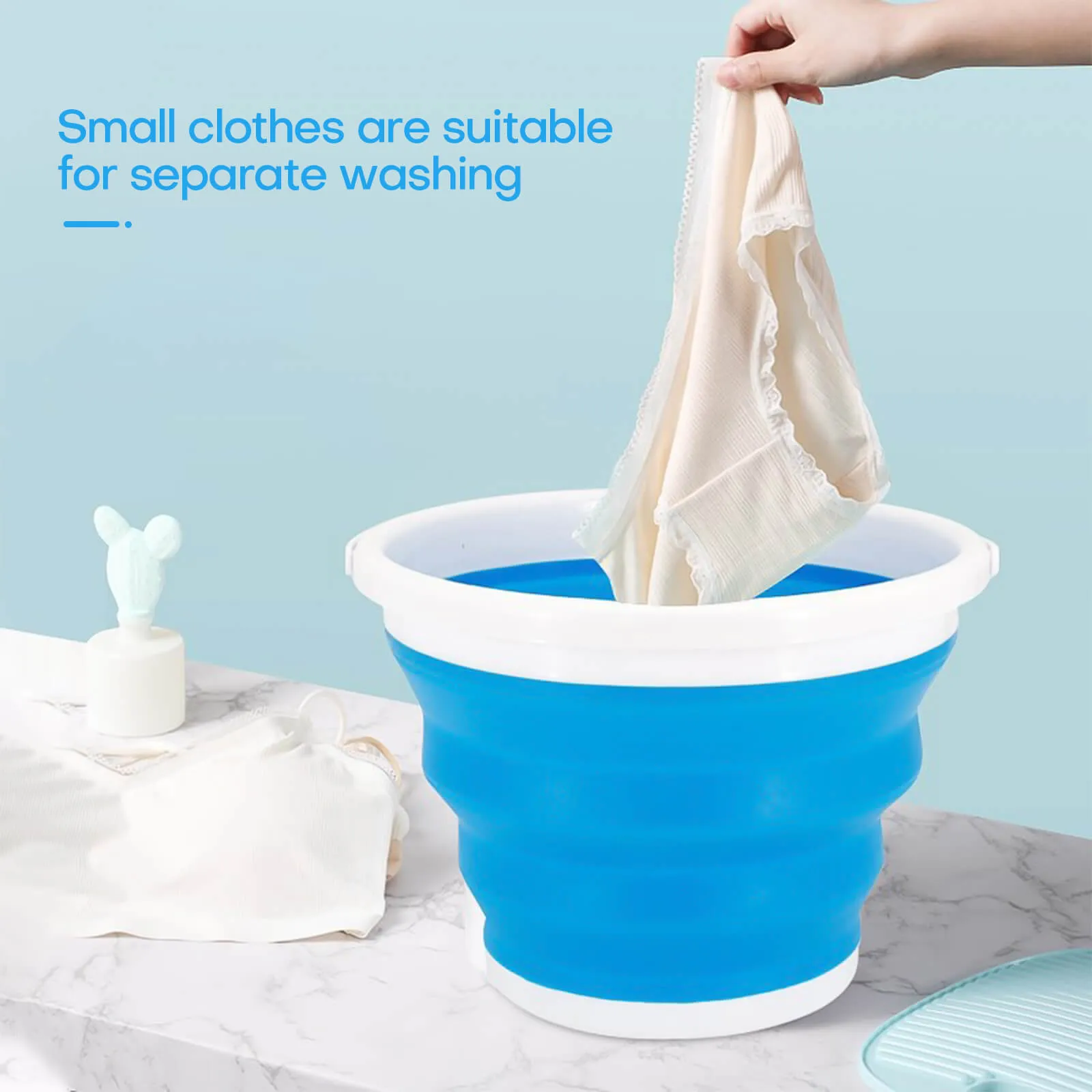 USB Portable Washing Machine Mini Folding Ultrasonic Tub