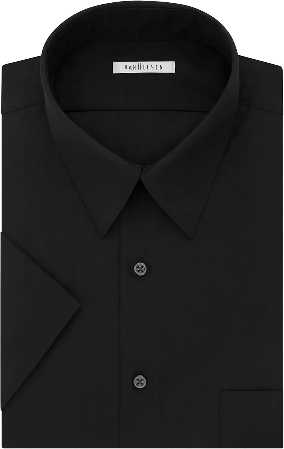 Van Heusen Men's Big Fit Short Sleeve Dress Shirts Poplin Solid (Big and Tall)