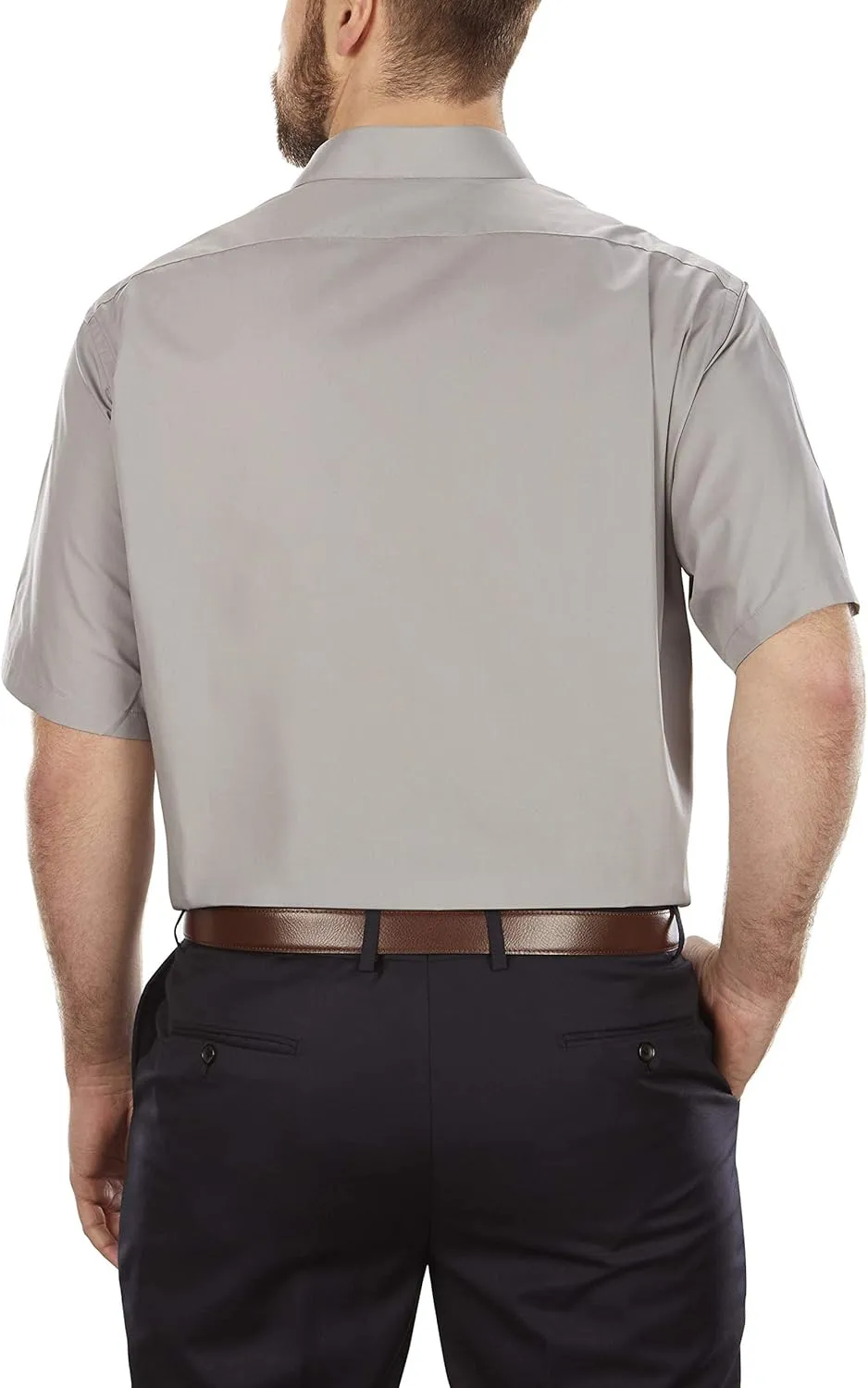 Van Heusen Men's Big Fit Short Sleeve Dress Shirts Poplin Solid (Big and Tall)