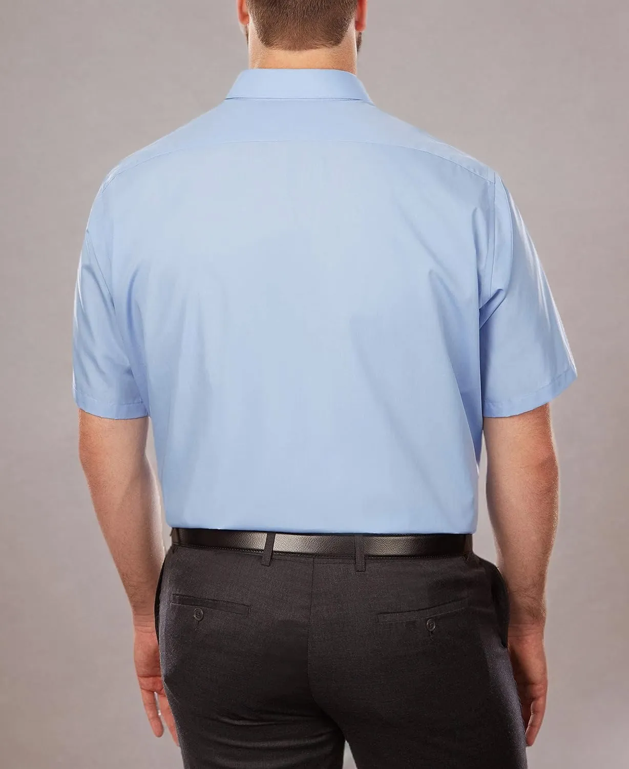 Van Heusen Men's Big Fit Short Sleeve Dress Shirts Poplin Solid (Big and Tall)