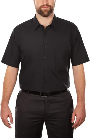 Van Heusen Men's Big Fit Short Sleeve Dress Shirts Poplin Solid (Big and Tall)
