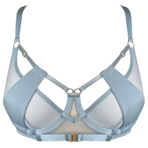 Vero balconette wire bra - dusty blue