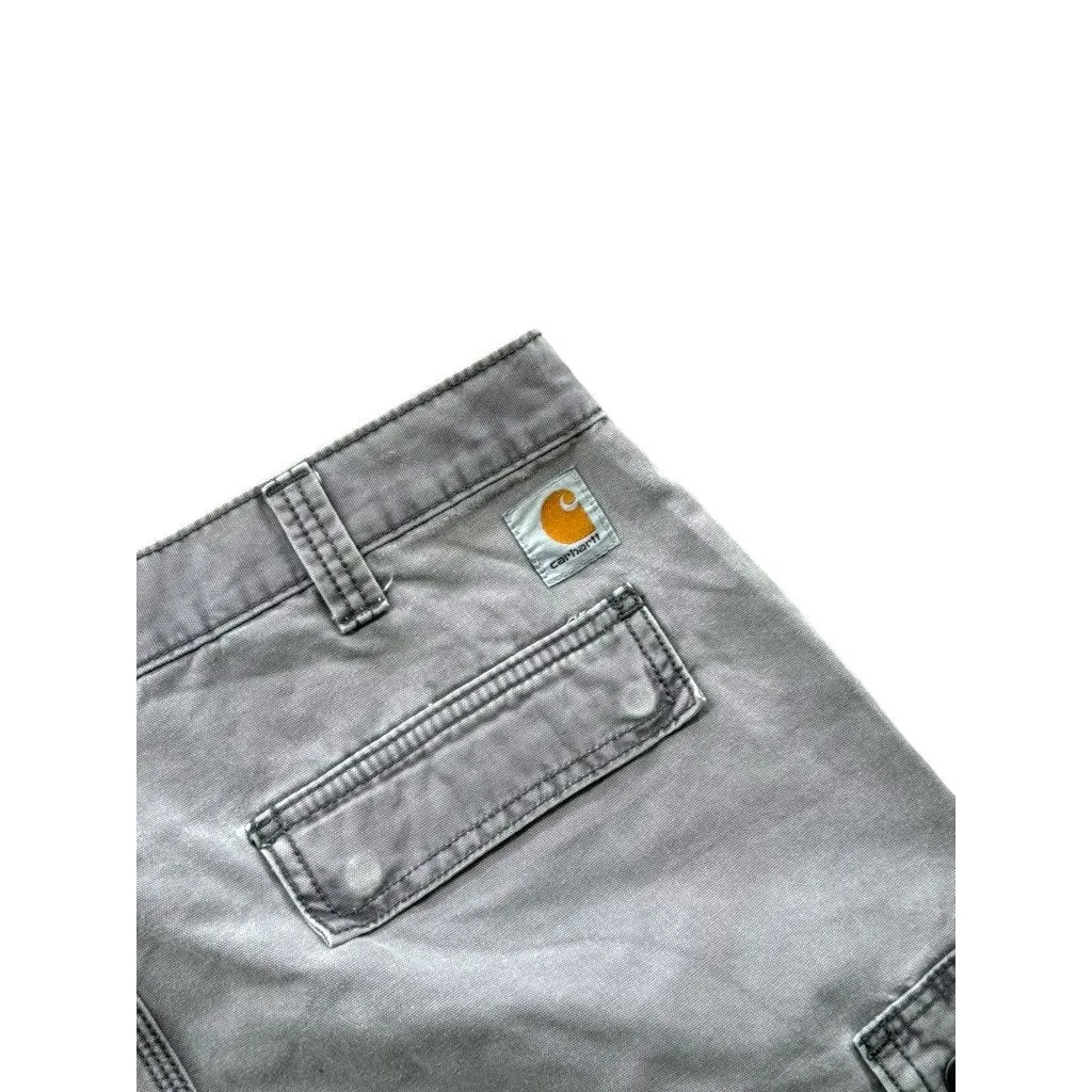 Vintage Carhartt Distressed Relaxed Fit Navy Cargo Shorts 36W