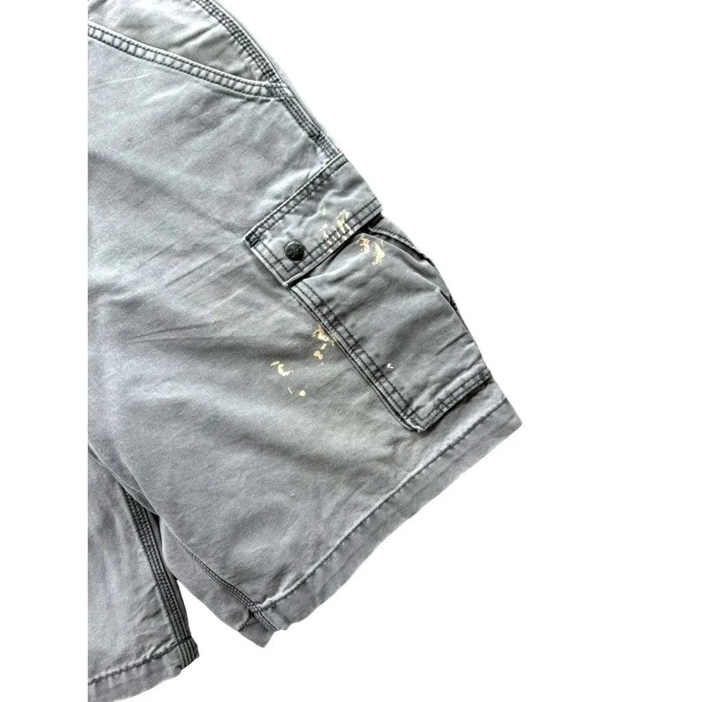Vintage Carhartt Distressed Relaxed Fit Navy Cargo Shorts 36W