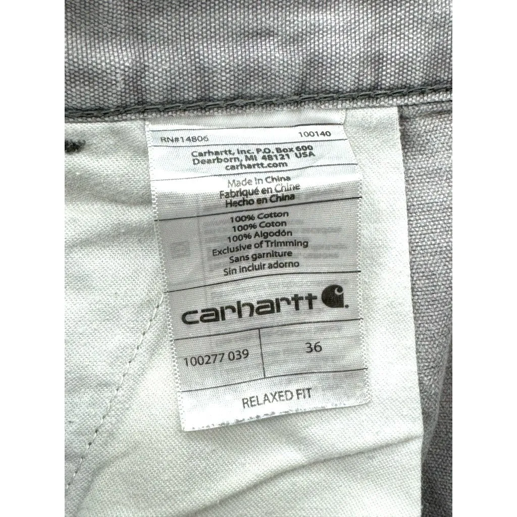 Vintage Carhartt Distressed Relaxed Fit Navy Cargo Shorts 36W
