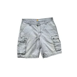 Vintage Carhartt Distressed Relaxed Fit Navy Cargo Shorts 36W