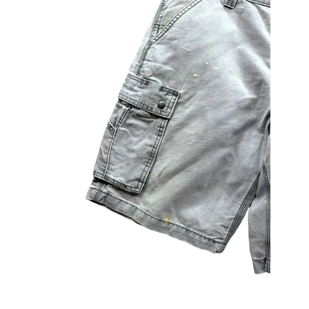 Vintage Carhartt Distressed Relaxed Fit Navy Cargo Shorts 36W