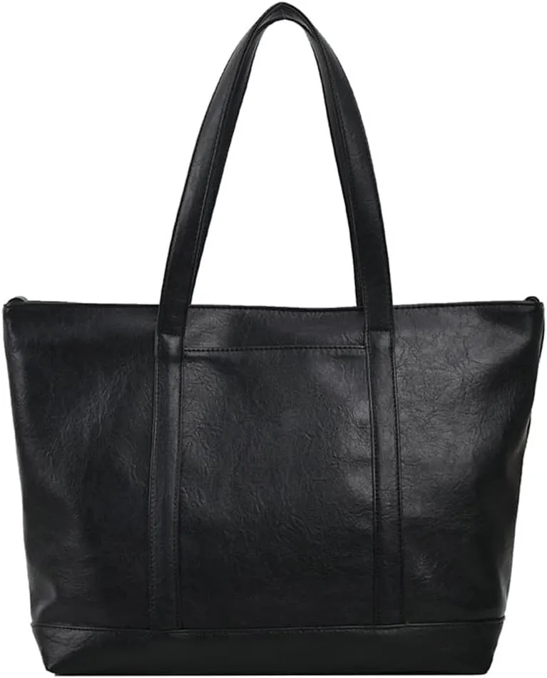 Vintage Tote Bag for Women Premium PU Leather Satchel Purse Causal Shuolder Bag Fall Winter College Top Handle Purse 2024